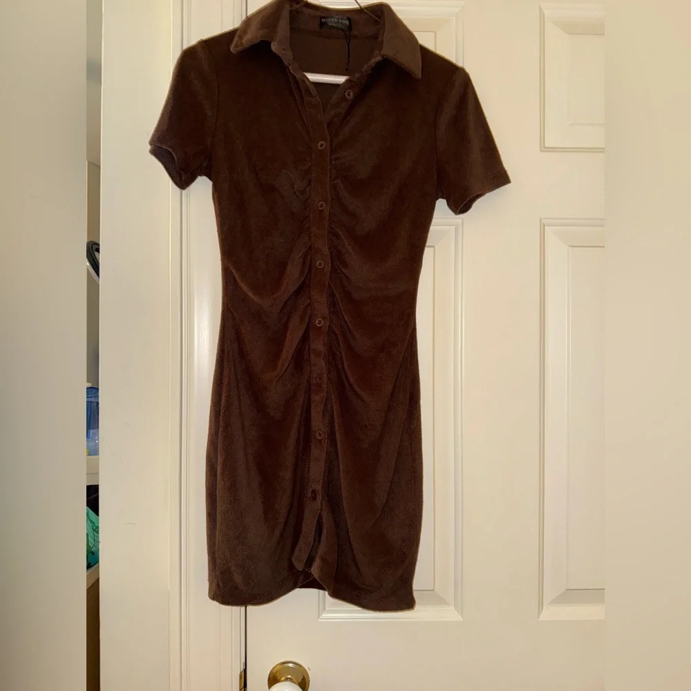NWOT WHITE FOX TERRY CLOTH POLO DRESS SIZE S - Picture 2 of 4
